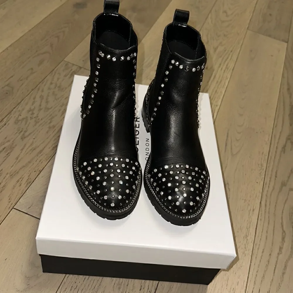 Kurt Geiger London Raven Studded Boots Black